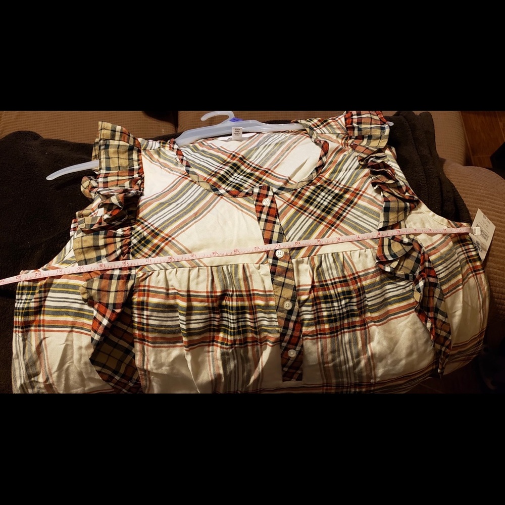 New Time and Tru Women's Ruffle Sleeve Tank Top - Picture 8 of 8